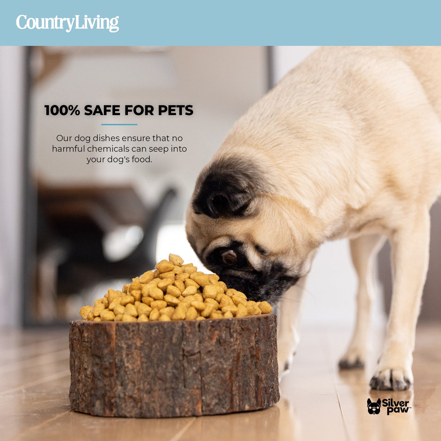 đ¶ Farmhouse Wood Dog Bowl â BPA-Free, Non-Slip & Stylish Pet Dish