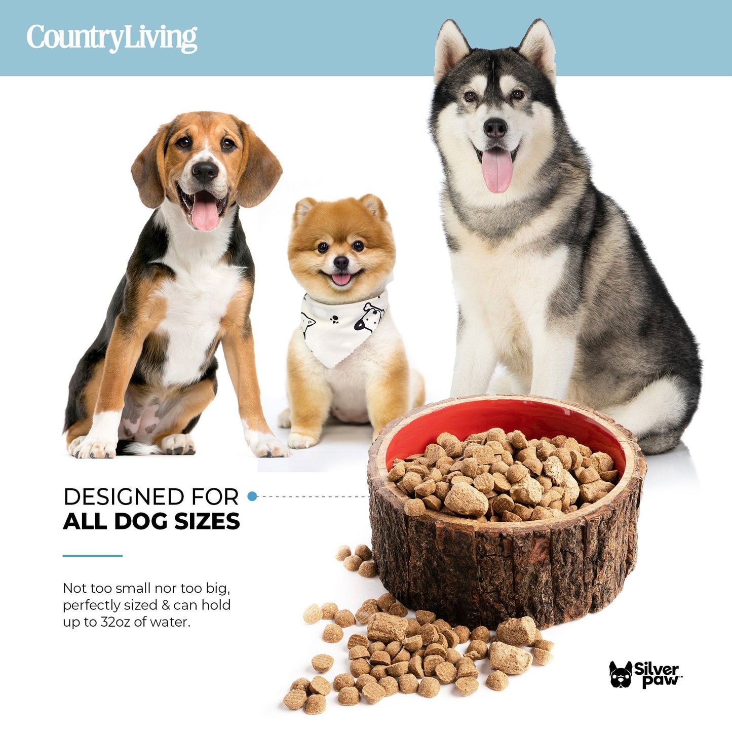 đ¶ Farmhouse Wood Dog Bowl â BPA-Free, Non-Slip & Stylish Pet Dish