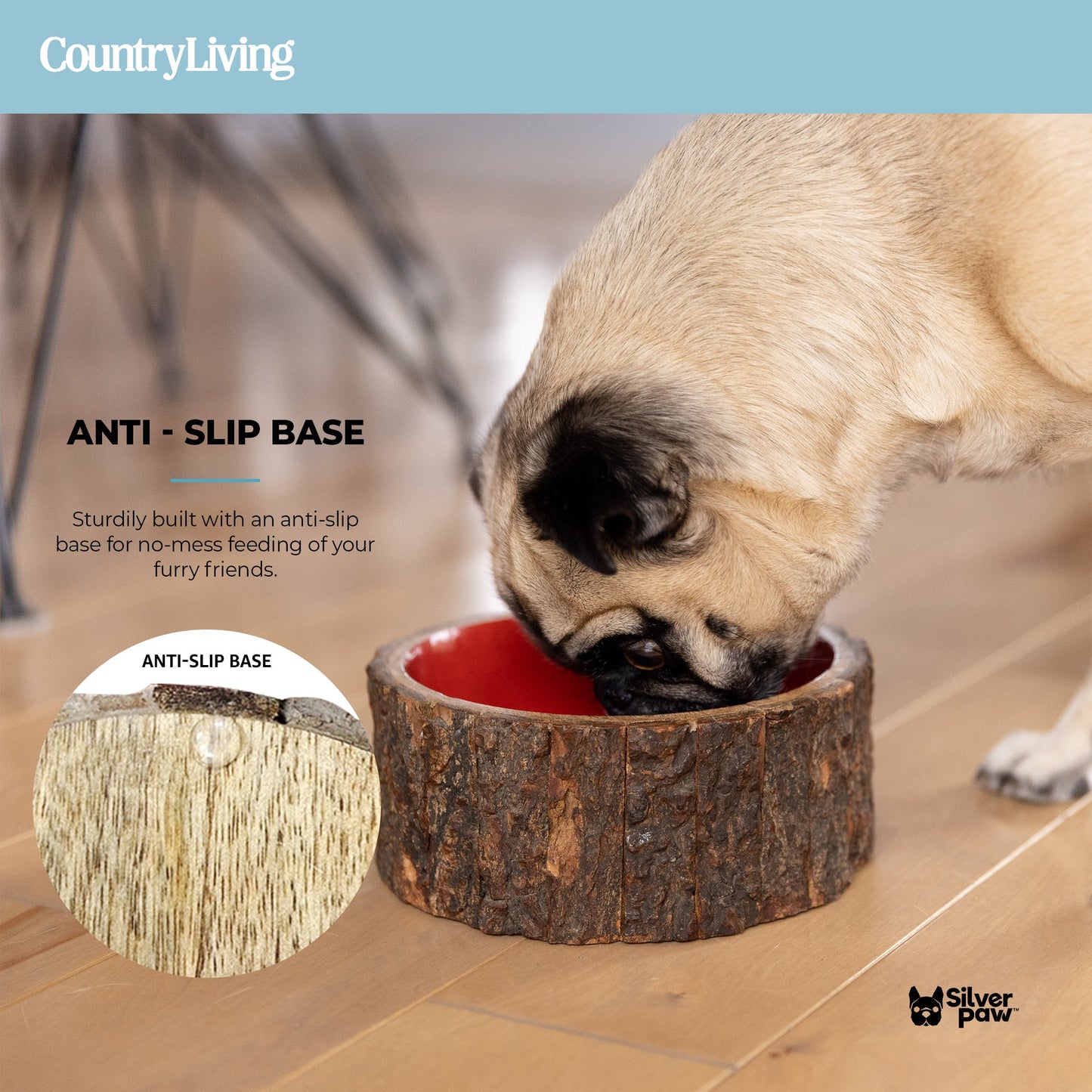 đ¶ Farmhouse Wood Dog Bowl â BPA-Free, Non-Slip & Stylish Pet Dish