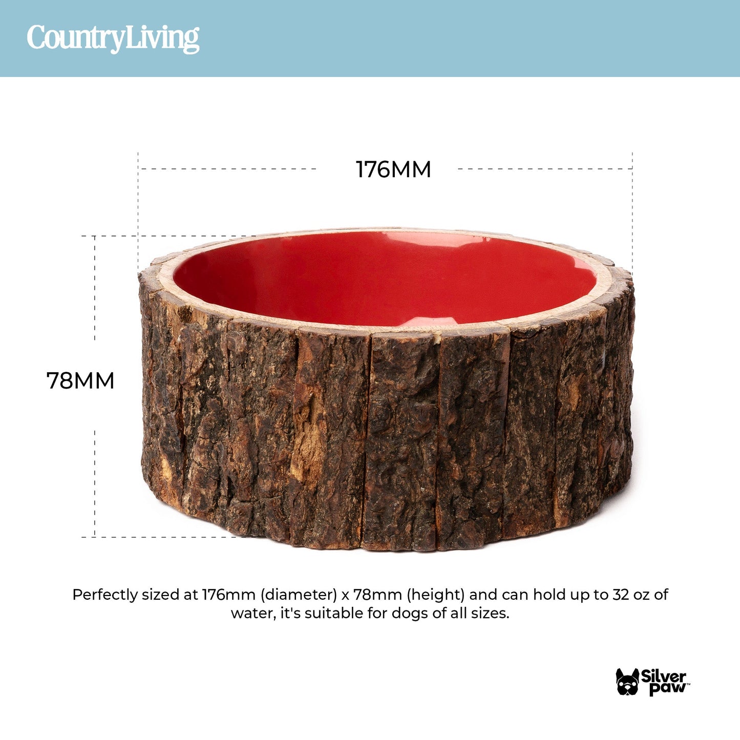đ¶ Farmhouse Wood Dog Bowl â BPA-Free, Non-Slip & Stylish Pet Dish