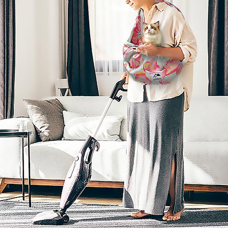 Hands-Free Pet Floral Print Carrier